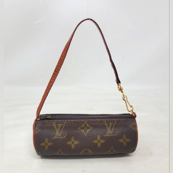 Louis Vuitton Papillon Mini Monogram Canvas Clutch Hand Bag Vintage Authentic - Picture 1 of 11